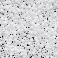 Miyuki Delica Seed Beads Size 11/0 Matte Opaque White 7 Gram Tube DB351