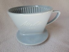 alter Melitta Schnell-Filter Steinzeug Kaffeefilter pastell blau 101 3 Loch Top
