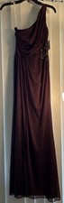 Prom, Wedding, Or Just Be Pretty In This New (sz 8) Eggplant One Shoulder Gown