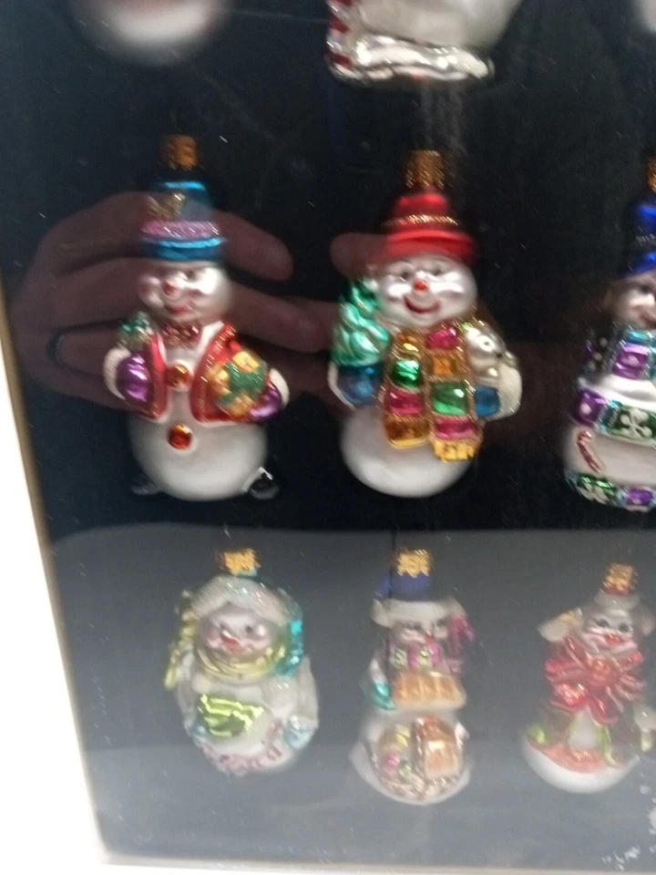 Juego de 9 adornos de vidrio vintage The Trimmery 2003 vacaciones de Navidad Foto 4 de 4