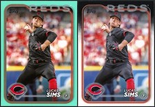 2024 Topps Series 2 Lucas Sims #355 Aqua & Base - Cincinnati Reds