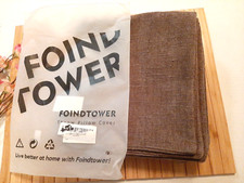 Pair Foindtower Soft Luxury Chenille Pillow Covers 20x20 Taupe  J6 New