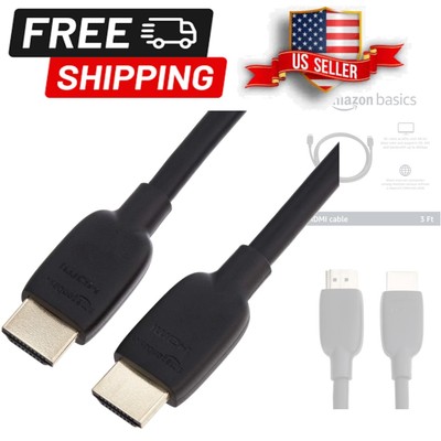 Versatile 3ft HDMI Cable: Supports 8K@60Hz, 4K@120Hz, Gold Plugs, Ethernet Ready