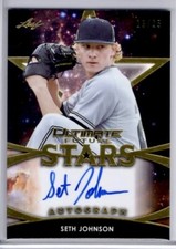 2019 LEAF ULTIMATE SETH JOHNSON MLB ROOKIE RC AUTO #19/25 FUTURE STARS