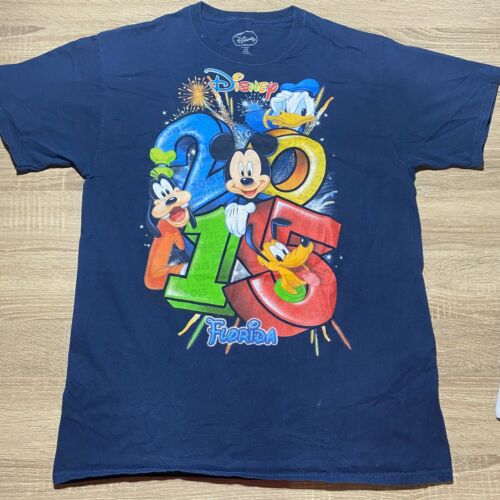 Disney Mens Blue Florida Mickey Mouse And Friends 15 Graphic T Shirt Size M Ebay