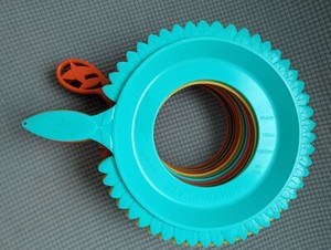 Lot 12 Serva-Plate Paper Plate Holders Flower Orange Yellow Green turquoise