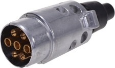 Anh&auml;ngerstecker Universal Metall 7 Polig 12V PKW Anh&auml;nger Wohnwagen Robust Steck