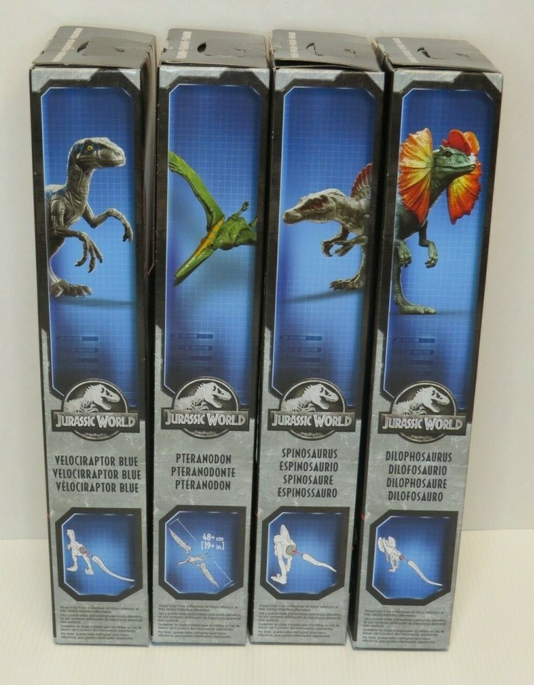 JURASSIC WORLD / JURASSIC PARK - 4 PIECE 12" DINOSAUR SET NEW IN BOX ...