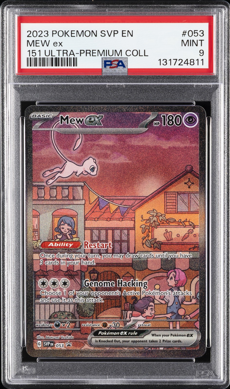 2023 POKEMON SVP EN-SV BLACK STAR PROMO #053 MEW EX PSA 9