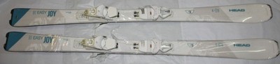 NEW HEAD easy Joy Womens Skis 148 cm + SLR 9.0GW white Bindings size adjustable