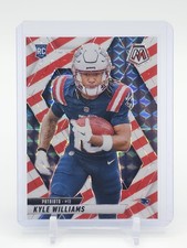 KYLE WILLIAMS 2025 MOSAIC RED WHITE STRIPES PRIZM ROOKIE #353 PATRIOTS  Q7023
