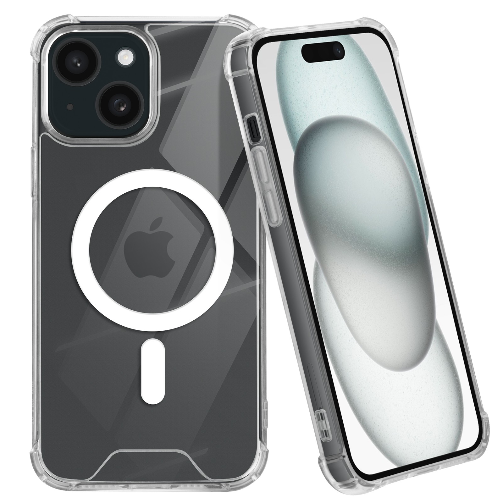 Coque iPhone 15 silicone gel dotée de coins renforcés pour amortir les chutes