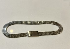 Silver Tone Women  s Belt Elastic Stretch Back Silver Buckle Large 36  