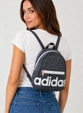 Adidas Linear Mini Backpack Jersey Adjustable Strap OS ONIX/WHITE/ROSE GOLD -NWT