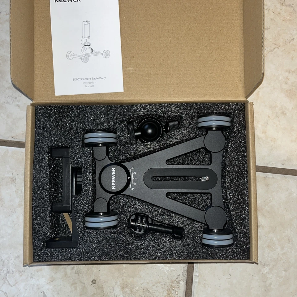 NEEWER Camera Slider Dolly&360°Ball Head/Phone Clamp/Action Camera SD002 - Image 2 of 2