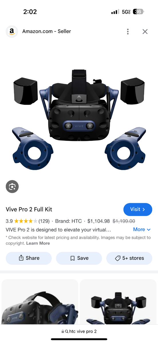 HTC Vive Pro Eye Office VR Headset with Eye Tracking - Blue