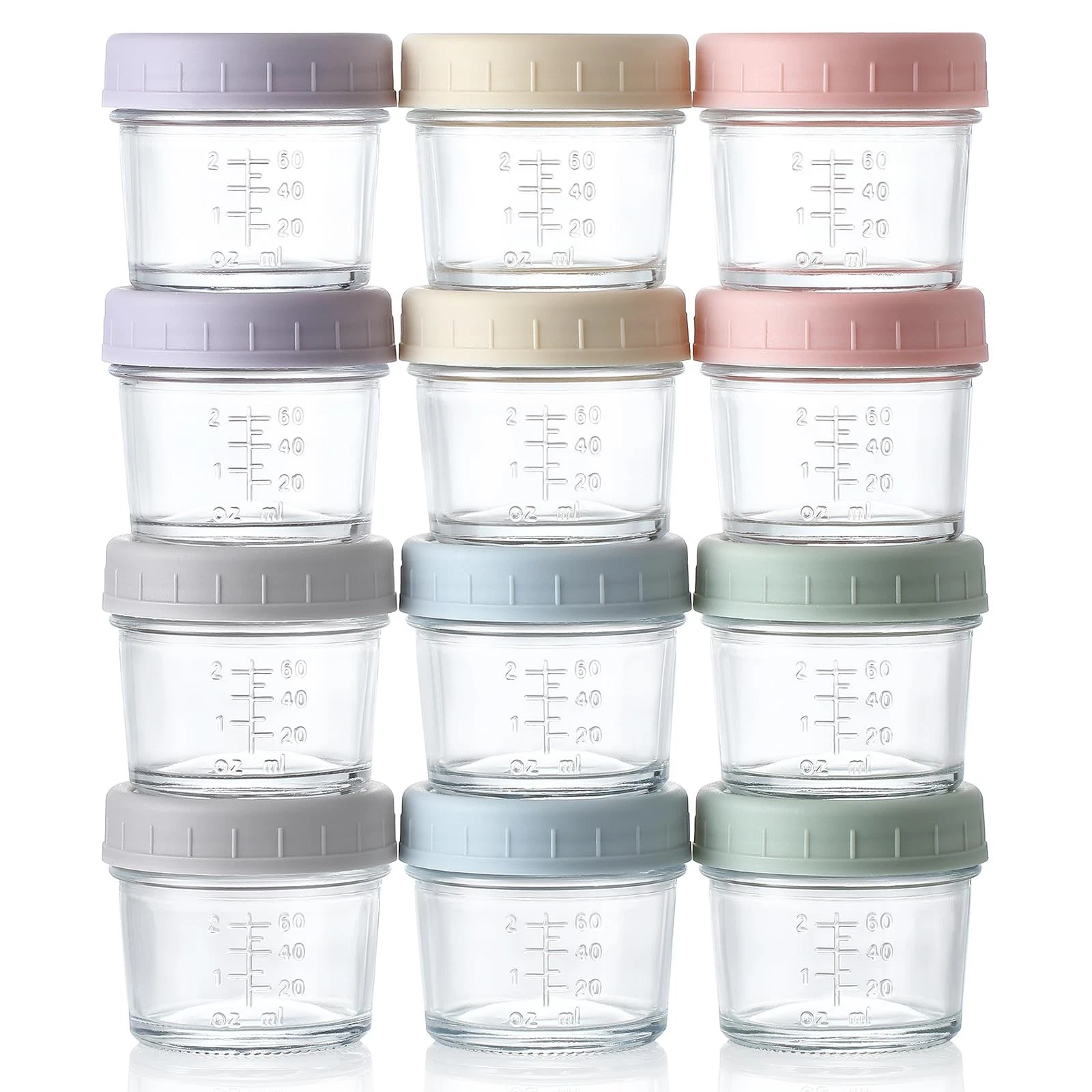 VITEVER 12Pack Glass Baby Food Storage Containers - 4 oz Baby Food Storage J...
Opens in a new windo