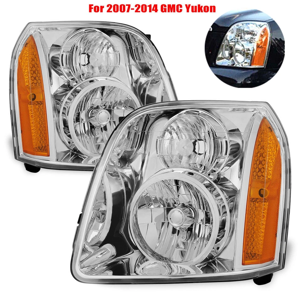Faros halógenos del lado izquierdo+derecho para GMC Yukon Denali XL1500 2500 2007-2014 Foto 2 de 4