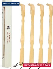 Wooden Bamboo Back Scratcher, 17 Inch Long Handle Back Scratchers for Adults Men