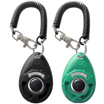 Pet Training Clicker with Wrist Strap - Dog Training Clickers (Black +Bluegreen)