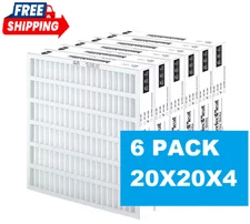 American Air Filter Flanders AC Furnace Air Filters 20x20x4  179-411-700, 6 pack