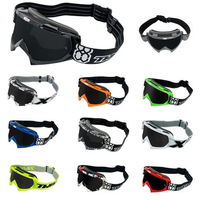 TWO-X Race Motocross Goggle Crossbrille Schutzbrille Tinted Black Gray
