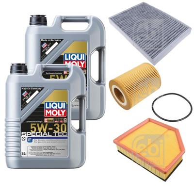 FEBI Inspektionspaket 10L LIQUI MOLY SPECIAL TEC F 5W-30 für Volvo XC60 156 T6