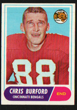 1968 Topps Football #43 - Chris Burford - Cincinnati Bengals 68-132