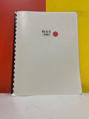 EG&G Princeton Applied Research 5381 Current-Sensitive Preamplifier Op Manual