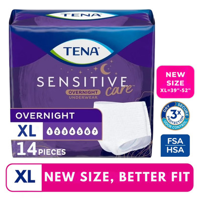TENA Women s Incontinence Underwear XL 14 Ct   Overnight Sensitive Care