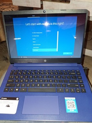 HP Blue Laptop Windows Portable Notebook PC Personal Computer