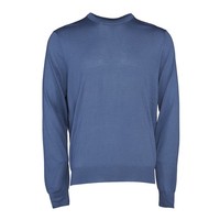 Hackett London Herren Pullover Blau Merino Seide HM702803 Gr. L 52 Rrp