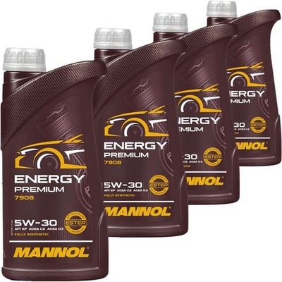 4x1L MANNOL ENERGY PREMIUM 5W-30 MOTORÖL passend für MB 229.51 BMW LL-04 dexos 2
