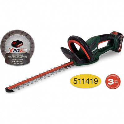 Parkside 20V Cordless Hedge Trimmer   Bare Unit, 2600spm, 2025 Model/ NO BATTERY