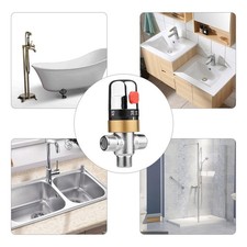 .Thermostatic Temperature Control Valve Hot Cold Water Shower Mixer G1/2 Copper