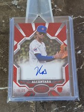 2025 Topps Tier One Kevin Alcantara  Breat Out Auto Red Foil /25 RC Cubs 