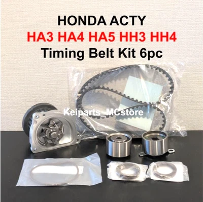 Timing Belt 6 Parts Kit for Honda Acty HA3 HA4 HA5 HH3 HH4 Water Pump Seals - Bild 1 von 4