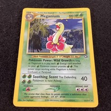 Meganium 11/111 Neo Genesis Pokemon TCG Card Holo Rare Vintage 2000 Excellent
