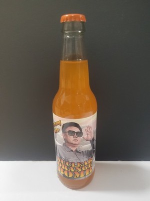 Rocket Fizz Kim Jong Il Nuclear Bomb Orange Soda Glass Bottle Unopened Full