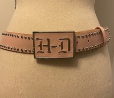 VTG Harley Davidson Pink Leather Belt