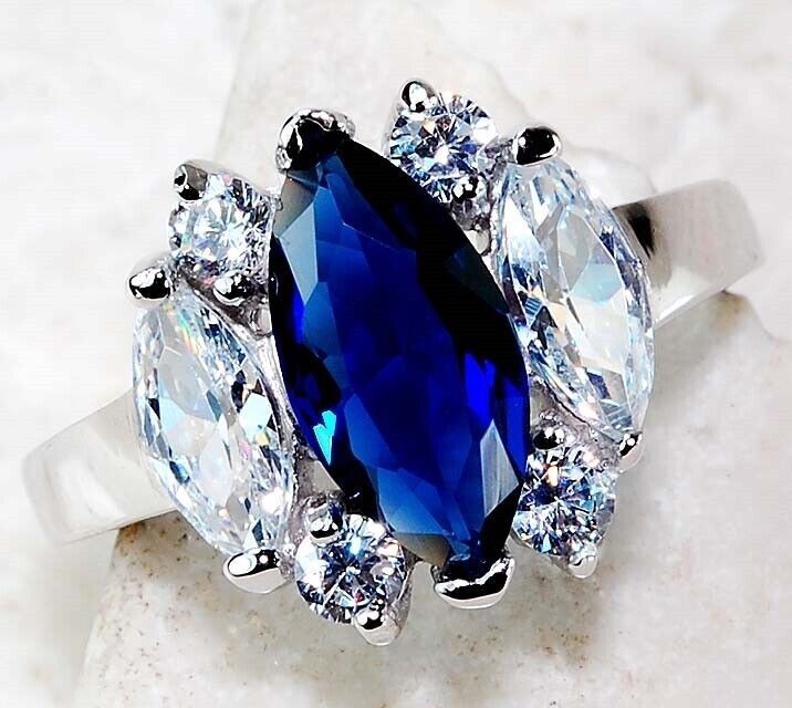 4CT Heat Treated Kyanite 925 Solid Sterling Silver Ring Sz 7 U3-6