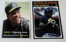 Two SCD Baseball Card Price Guide Rickey Henderson Insert Cards 90 & 91 Mint