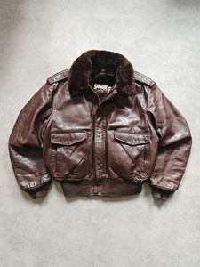 Veste Vintage Phat Farm Homme XL - Style Bombardier En Daim Et Mouton, Marron, Vintage Y2K