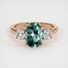 Vintage Oval Cut Teal Sapphire Ring 925 Sterling Silver Gift For Her