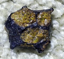 Tibertatine 002 ~ Pallasite Meteorite ~ 2 Centimeter Amber Olivine ~ 15.52 grams
