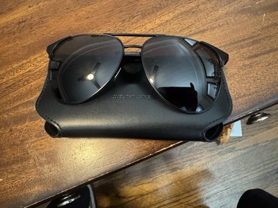 Saint Laurent Aviator Sunglasses Black Metal Frame & Lens unisex  