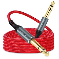 Twozoh Jack 6.35mm to 6.35mm Balanced TRS Stereo Audio Cable, Male to Male 1/...