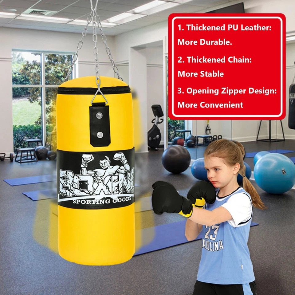 Saco de Boxeo de Alta Resistencia Juego de Entrenamiento 2 - 4 pies Boxeo MMA Fitness Bolsa de Entrenamiento Foto 2 de 4