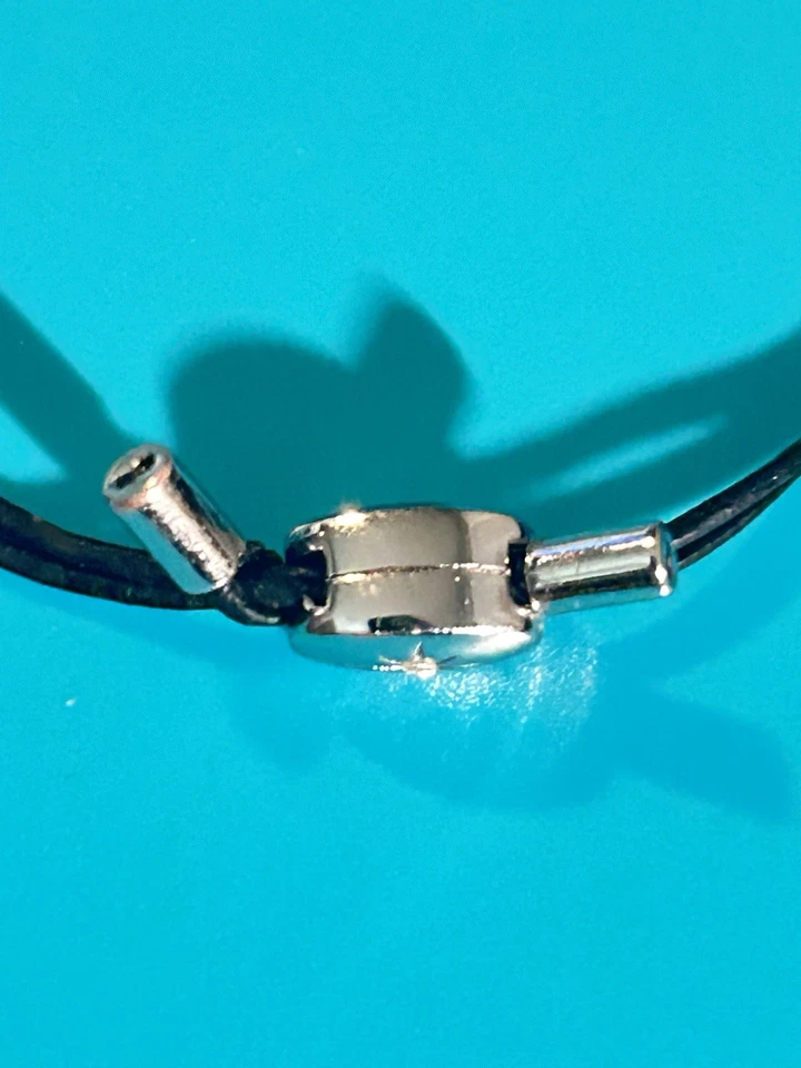 Pulsera de cuero panda cristal fósil talla 7 Foto 3 de 4