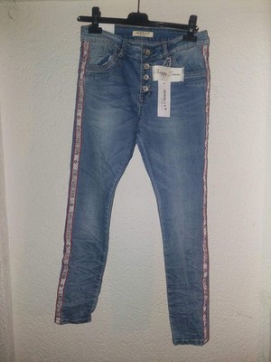 Damen Baggy Jeans  Stretch Hose 